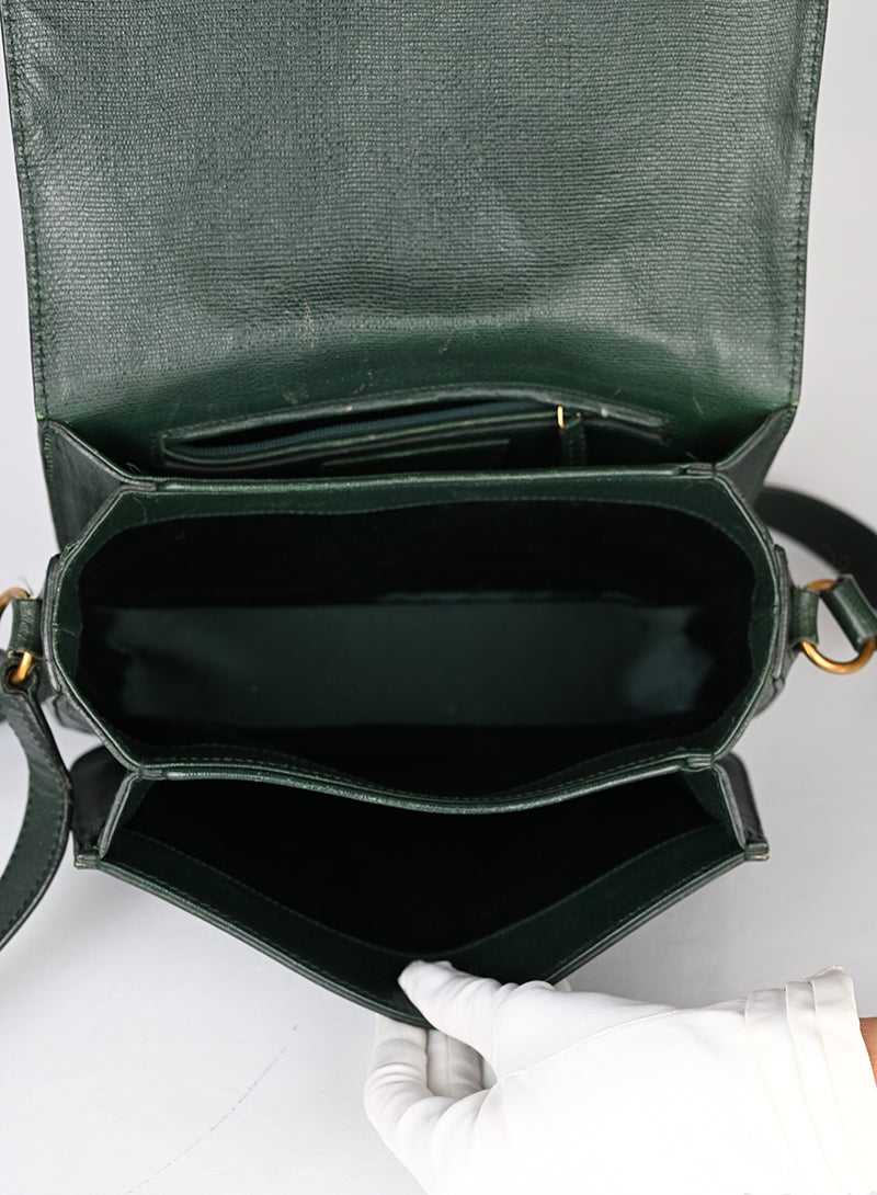 Saint Laurent Borsa Chic in pelle verde