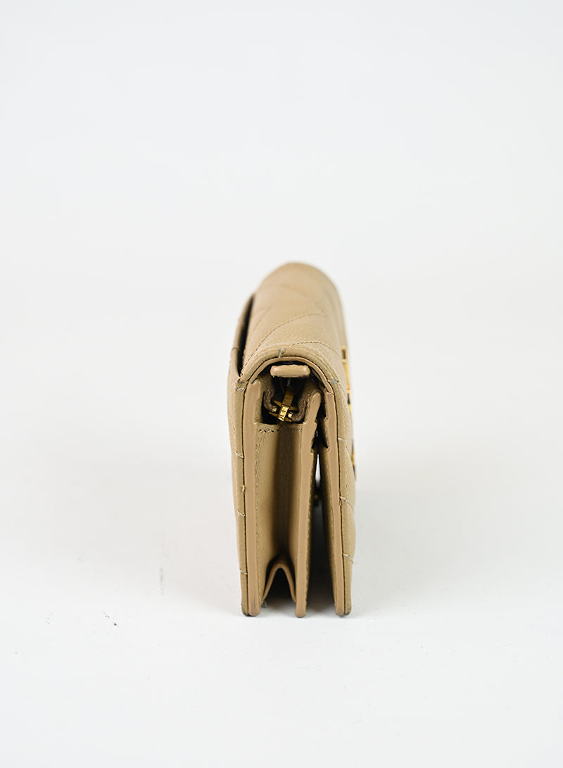 Saint Laurent Portafogli in pelle beige