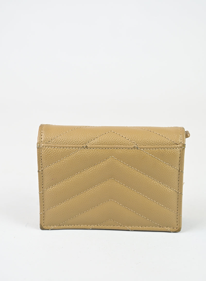 Saint Laurent Portafogli in pelle beige