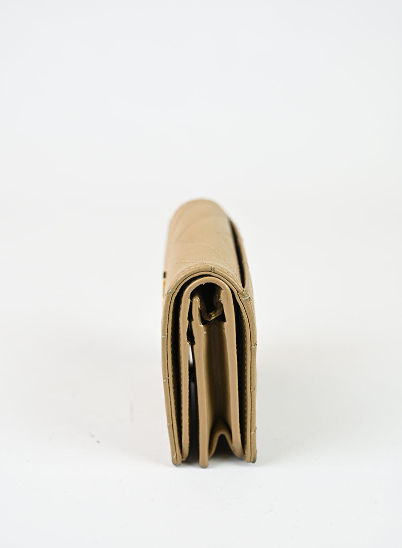 Saint Laurent Portafogli in pelle beige
