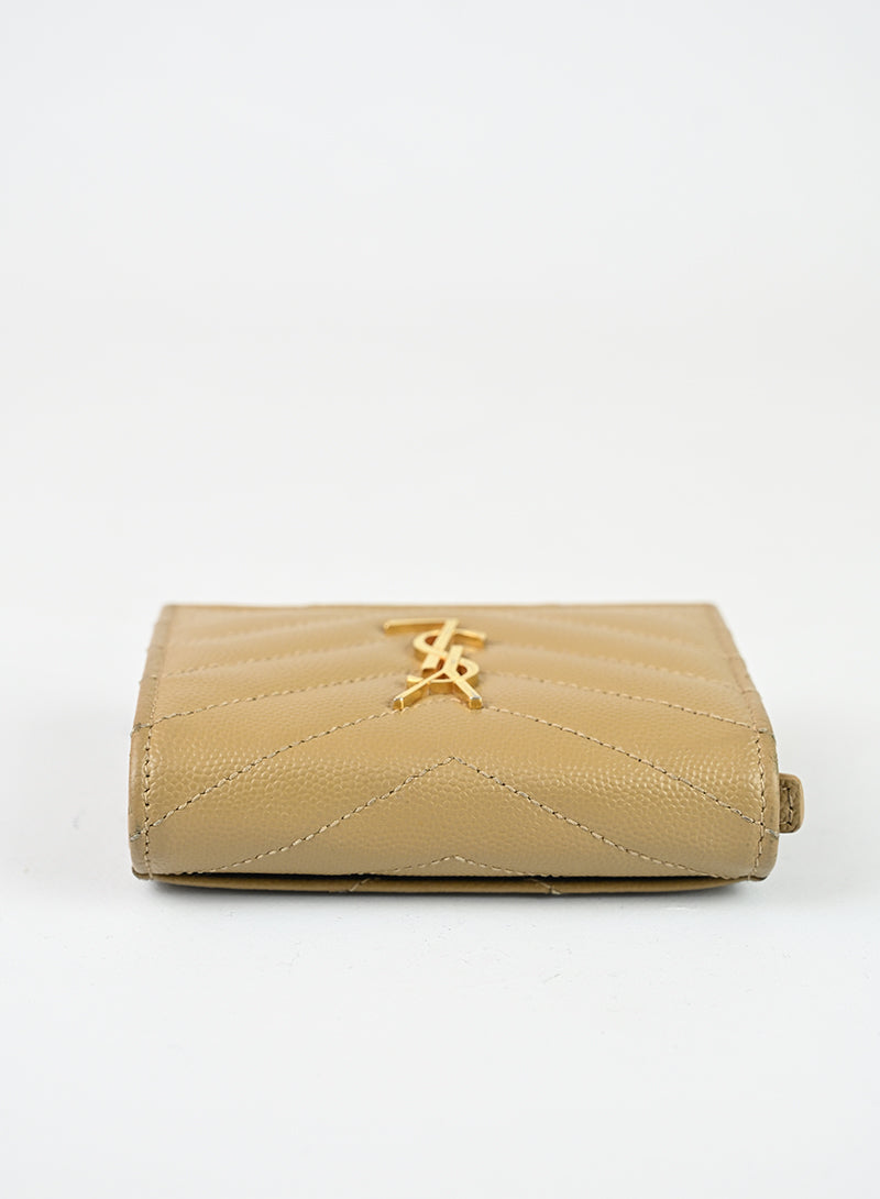 Saint Laurent Portafogli in pelle beige