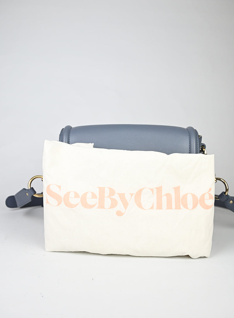 See by Chloè Borsa Mara in pelle azzurra
