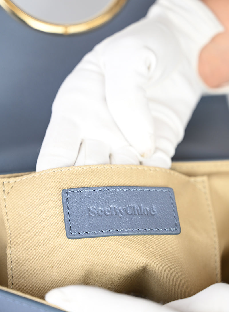 See by Chloè Borsa Mara in pelle azzurra