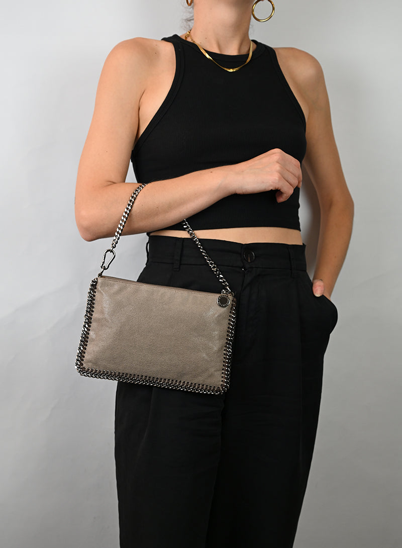 Stella Mc Cartney Pochette Falabella grigia