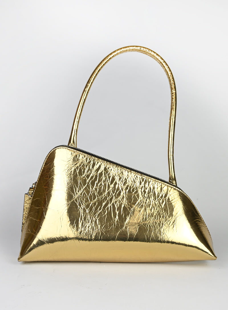 The Attico Borsa Sunrise in pelle oro