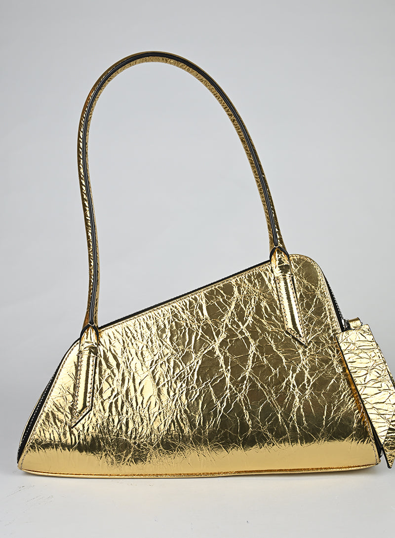 The Attico Borsa Sunrise in pelle oro