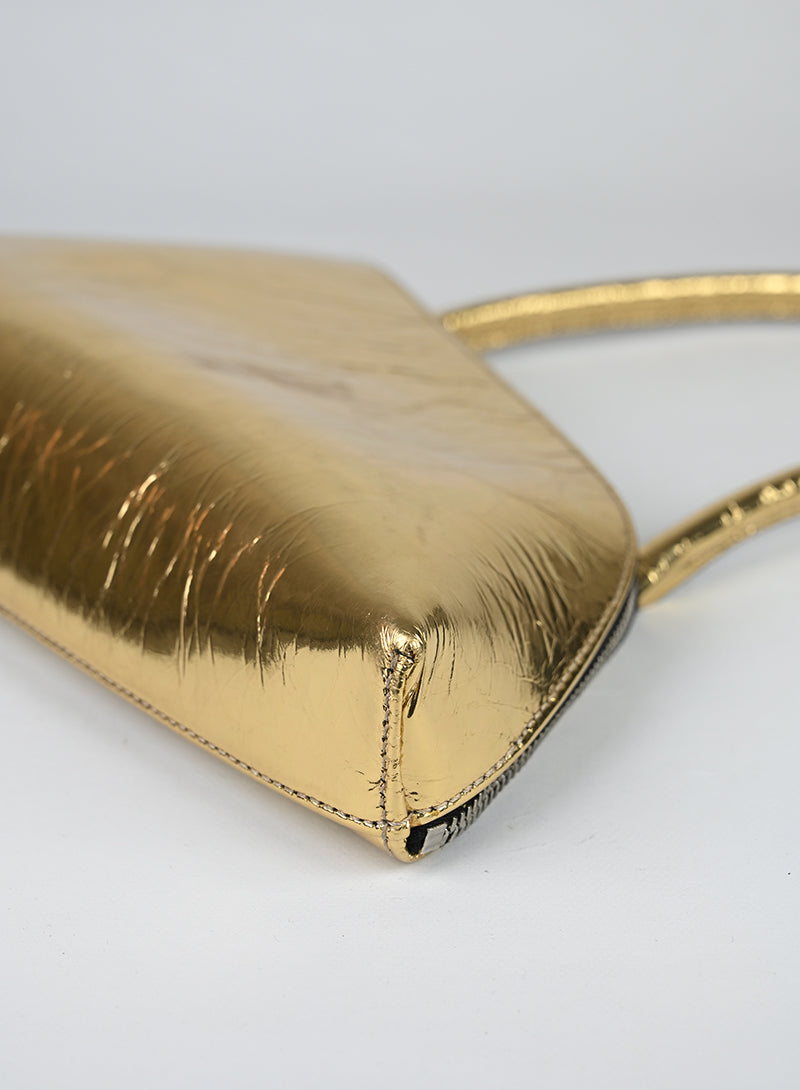 The Attico Borsa Sunrise in pelle oro