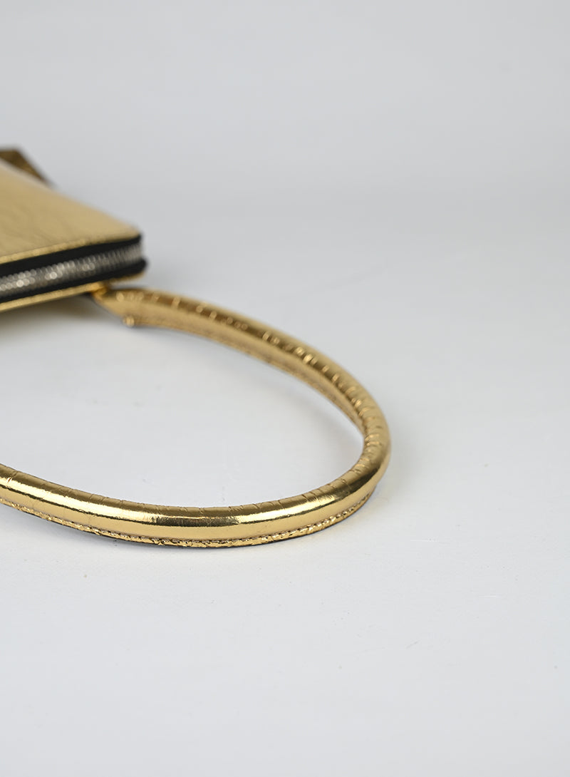 The Attico Borsa Sunrise in pelle oro