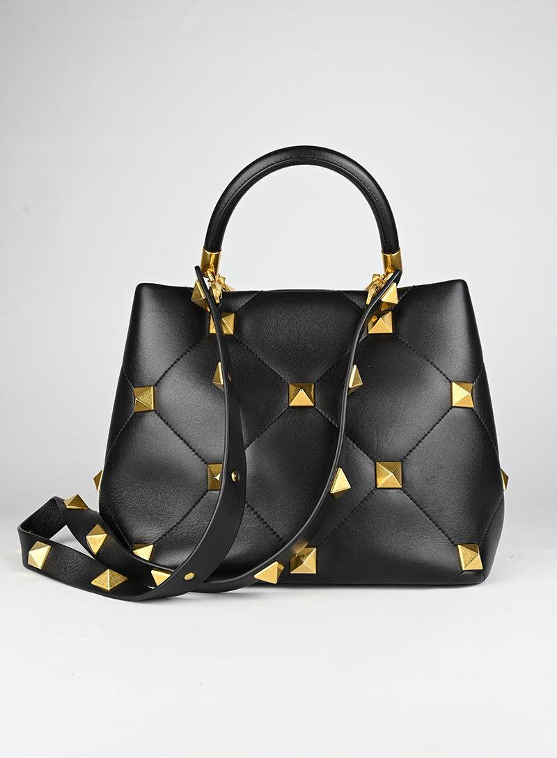 Valentino Borsa Roman Stud in pelle nera