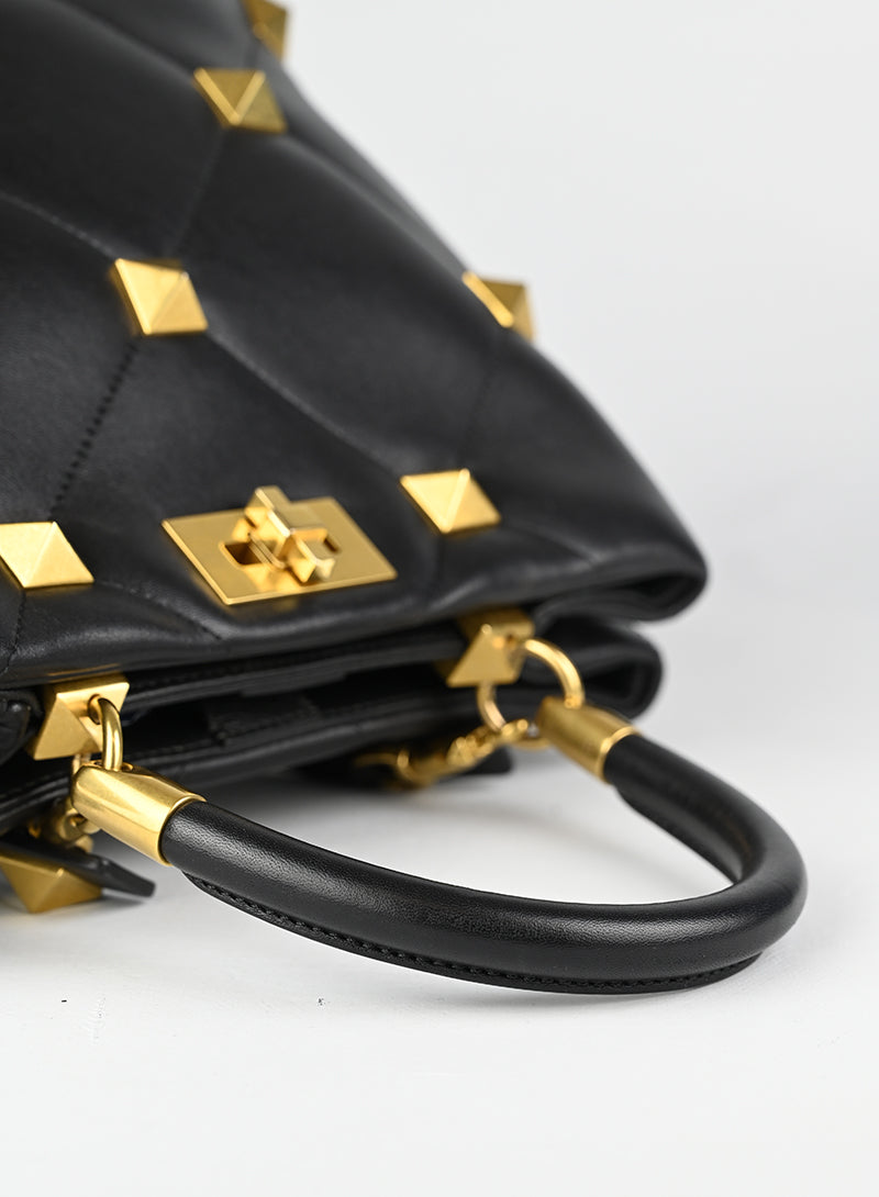 Valentino Borsa Roman Stud in pelle nera