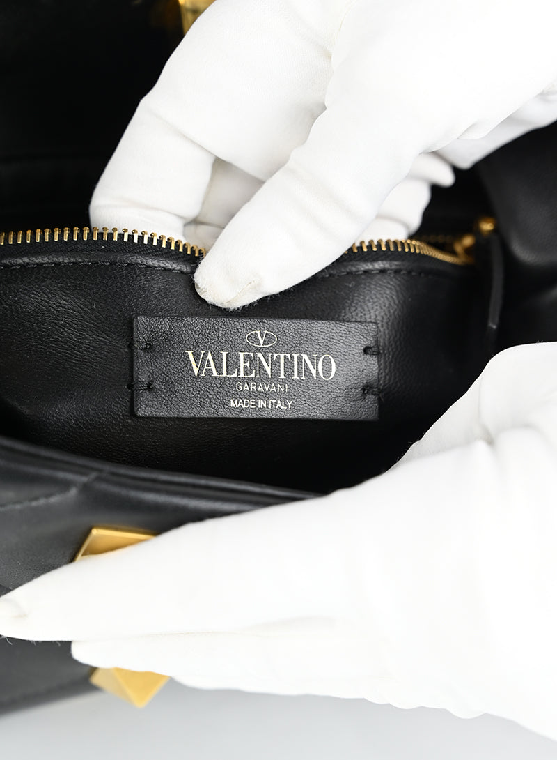 Valentino Borsa Roman Stud in pelle nera