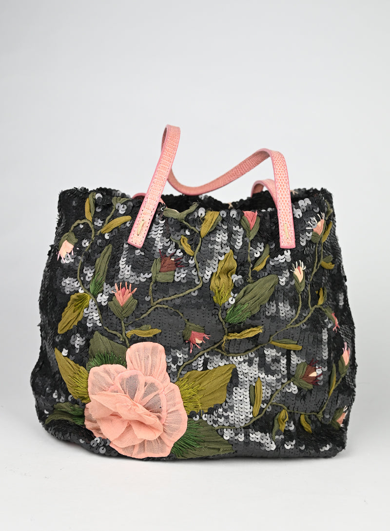 Valentino Borsa a Spalla Paillettes Nere