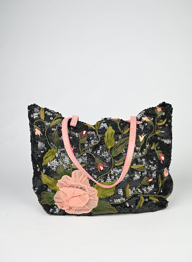 Valentino Borsa a Spalla Paillettes Nere