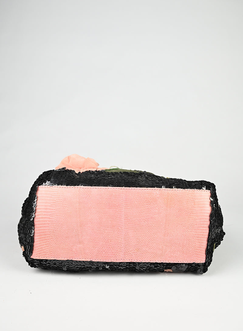 Valentino Borsa a Spalla Paillettes Nere