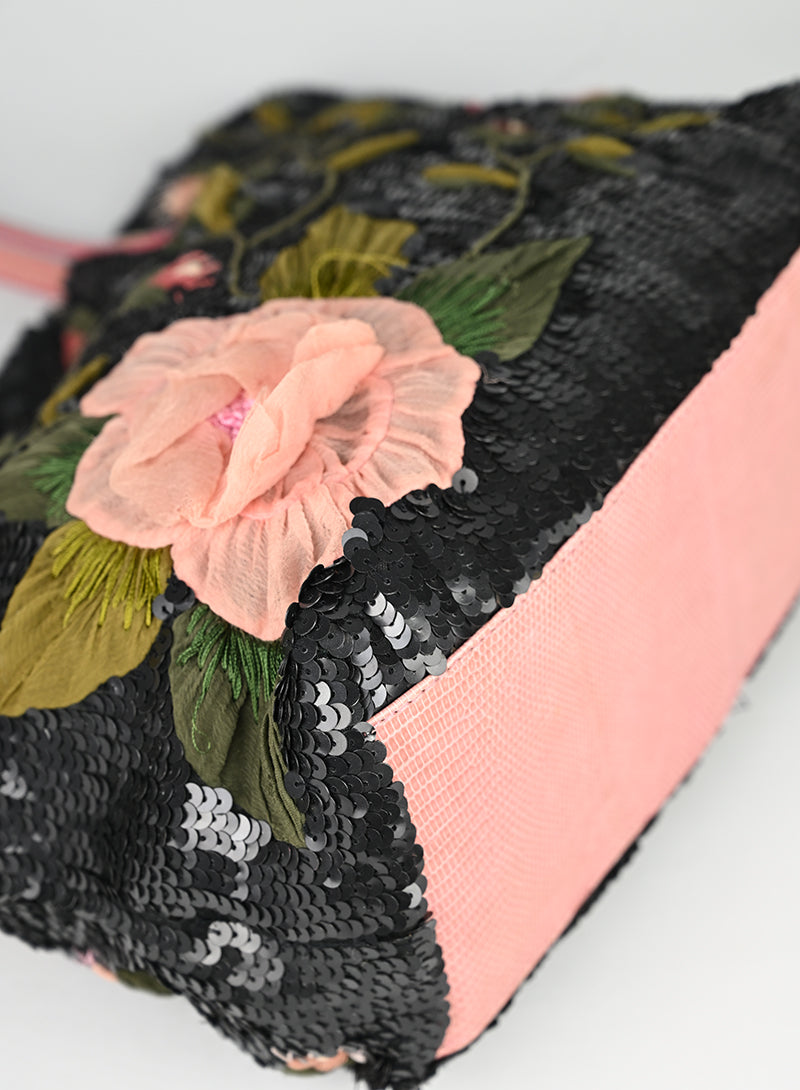 Valentino Borsa a Spalla Paillettes Nere