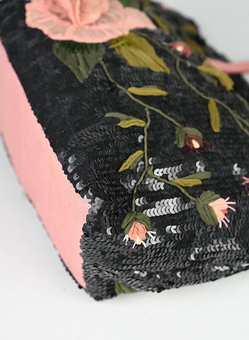 Valentino Borsa a Spalla Paillettes Nere
