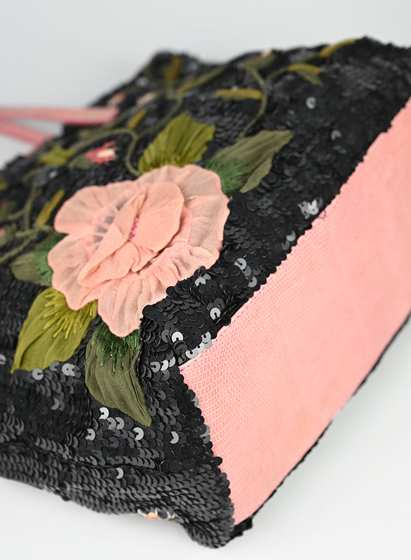 Valentino Borsa a Spalla Paillettes Nere