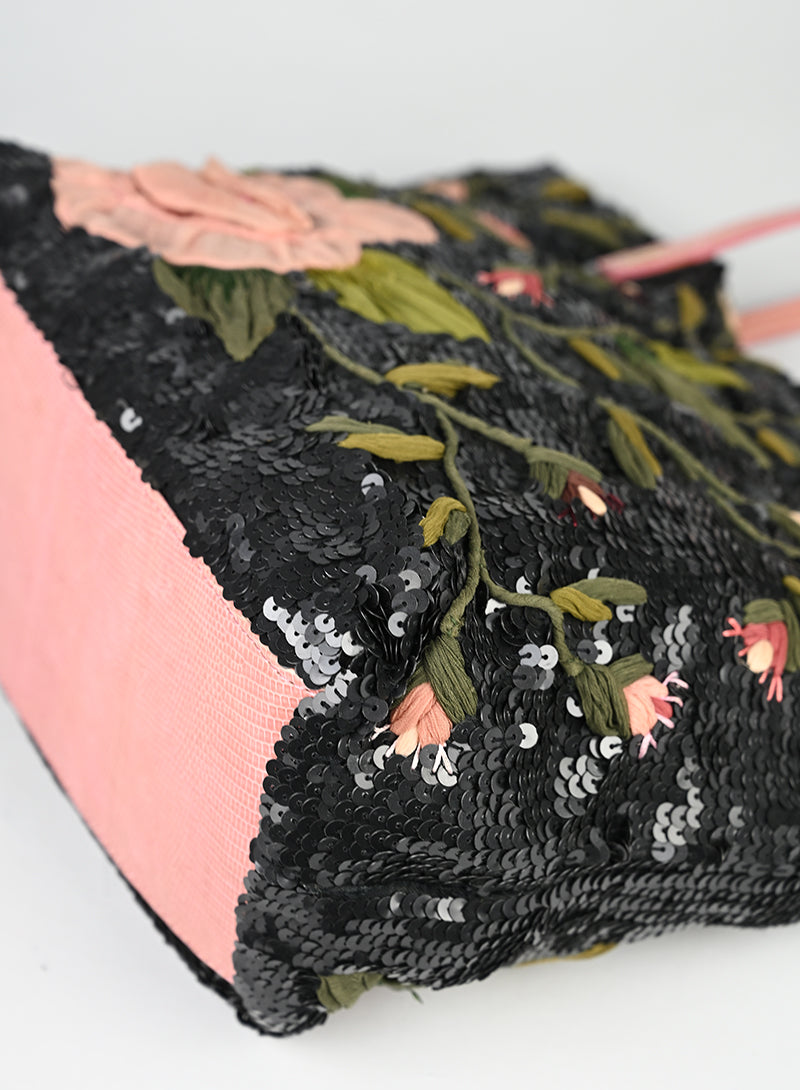 Valentino Borsa a Spalla Paillettes Nere
