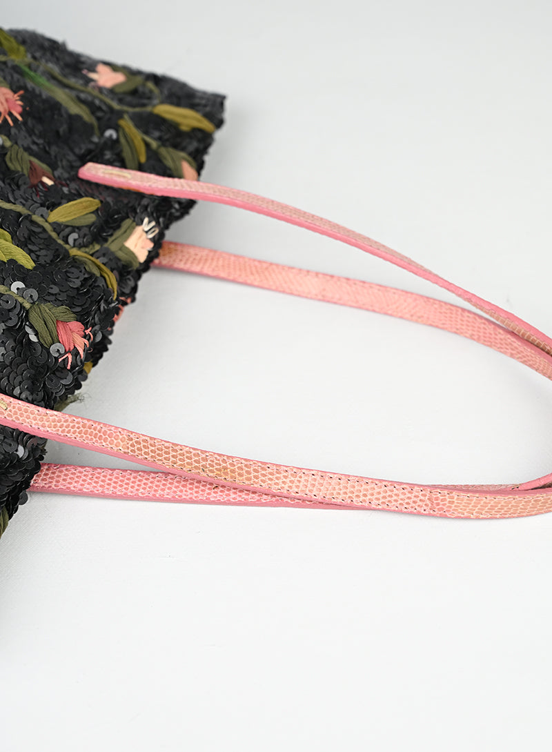 Valentino Borsa a Spalla Paillettes Nere