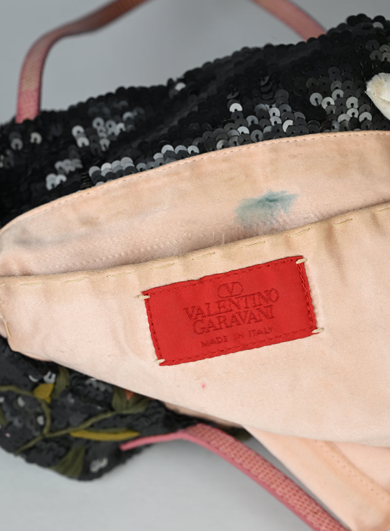 Valentino Borsa a Spalla Paillettes Nere