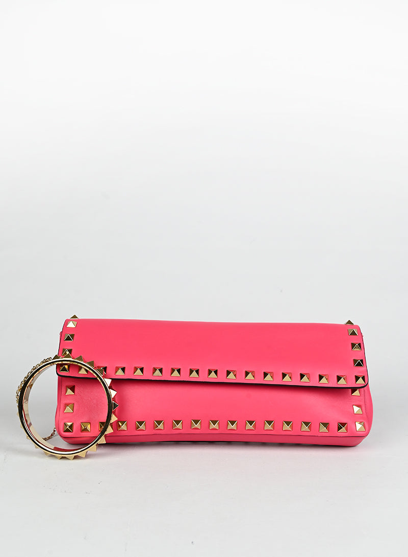 Valentino Pochette Rockstud in pelle rossa