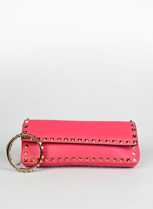 Valentino Pochette Rockstud in pelle rossa