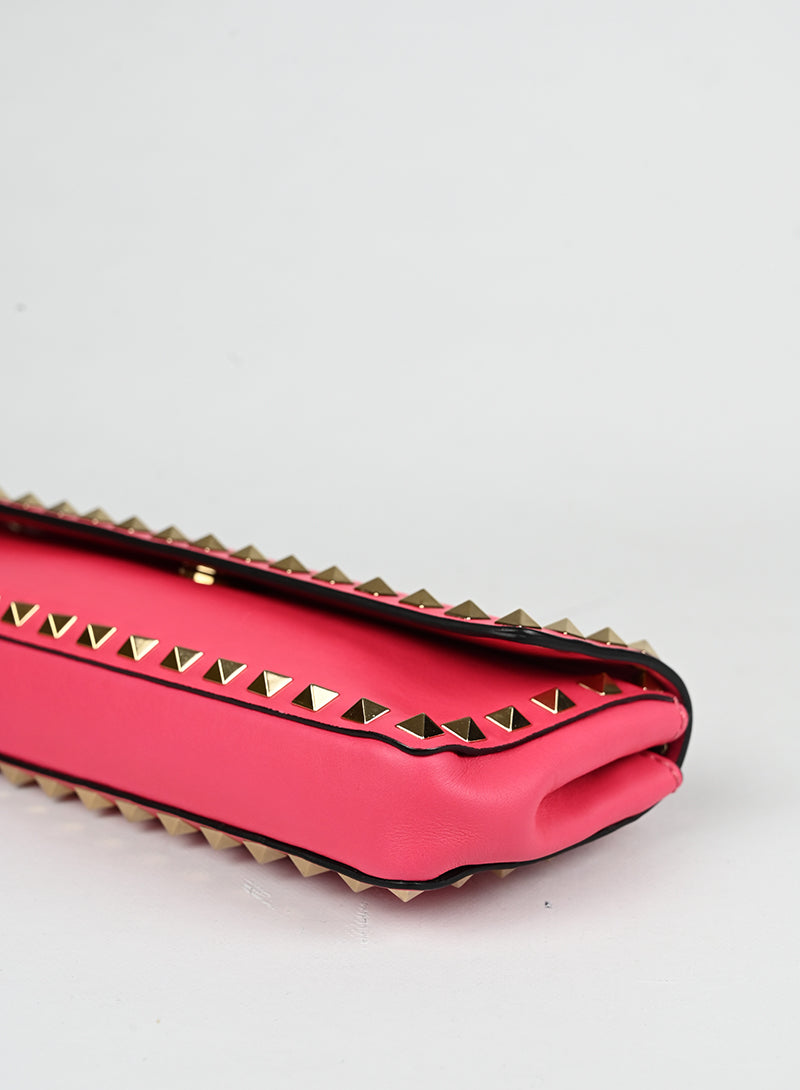 Valentino Pochette Rockstud in pelle rossa