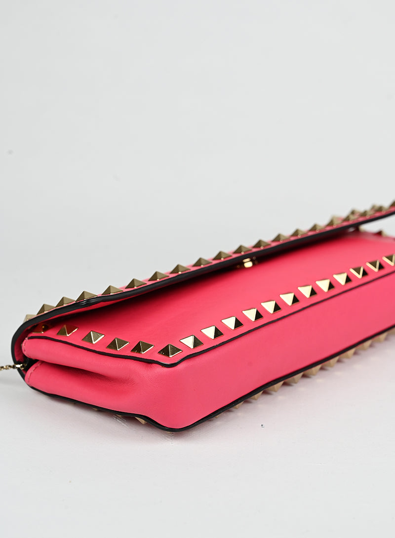 Valentino Pochette Rockstud in pelle rossa