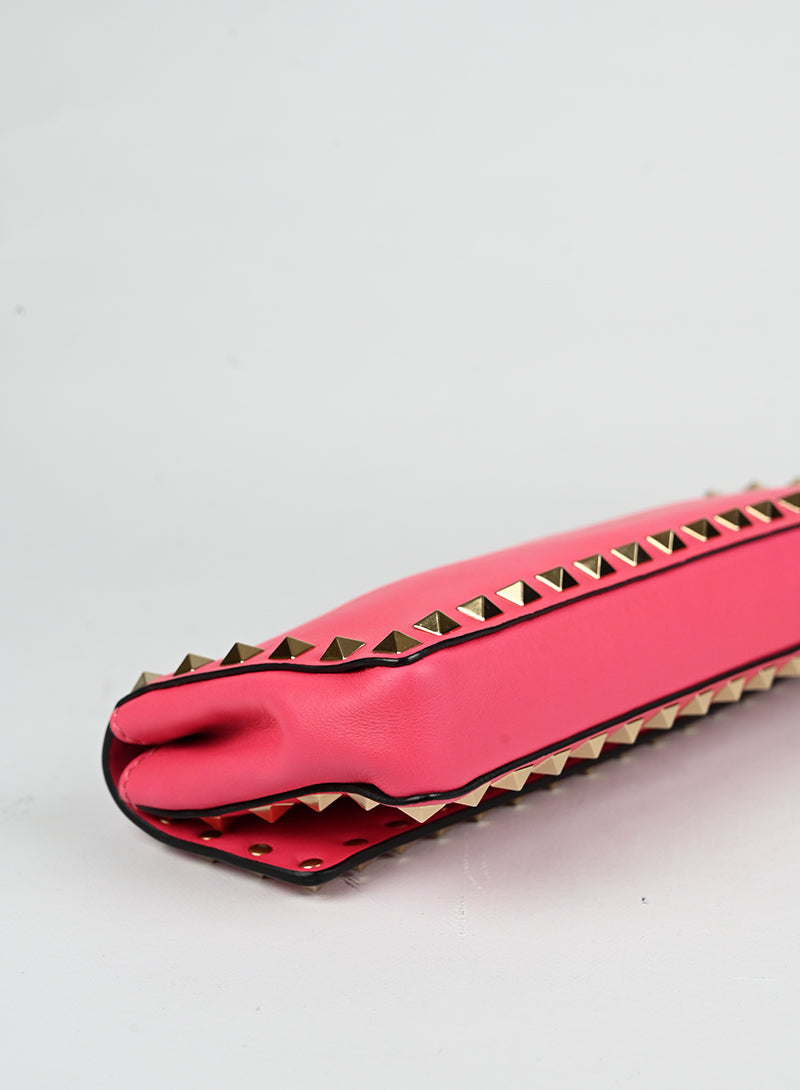 Valentino Pochette Rockstud in pelle rossa