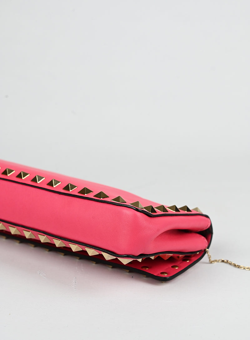 Valentino Pochette Rockstud in pelle rossa
