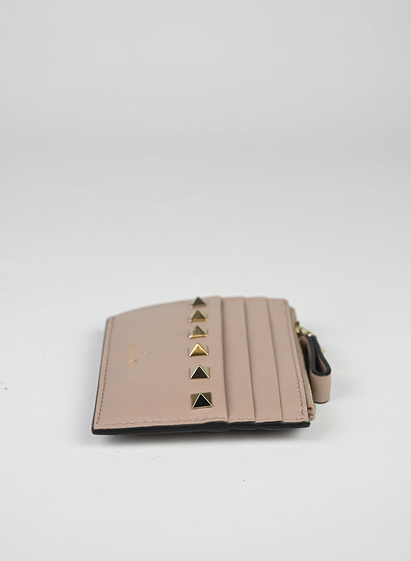 Valentino Portacarte in pelle rosa