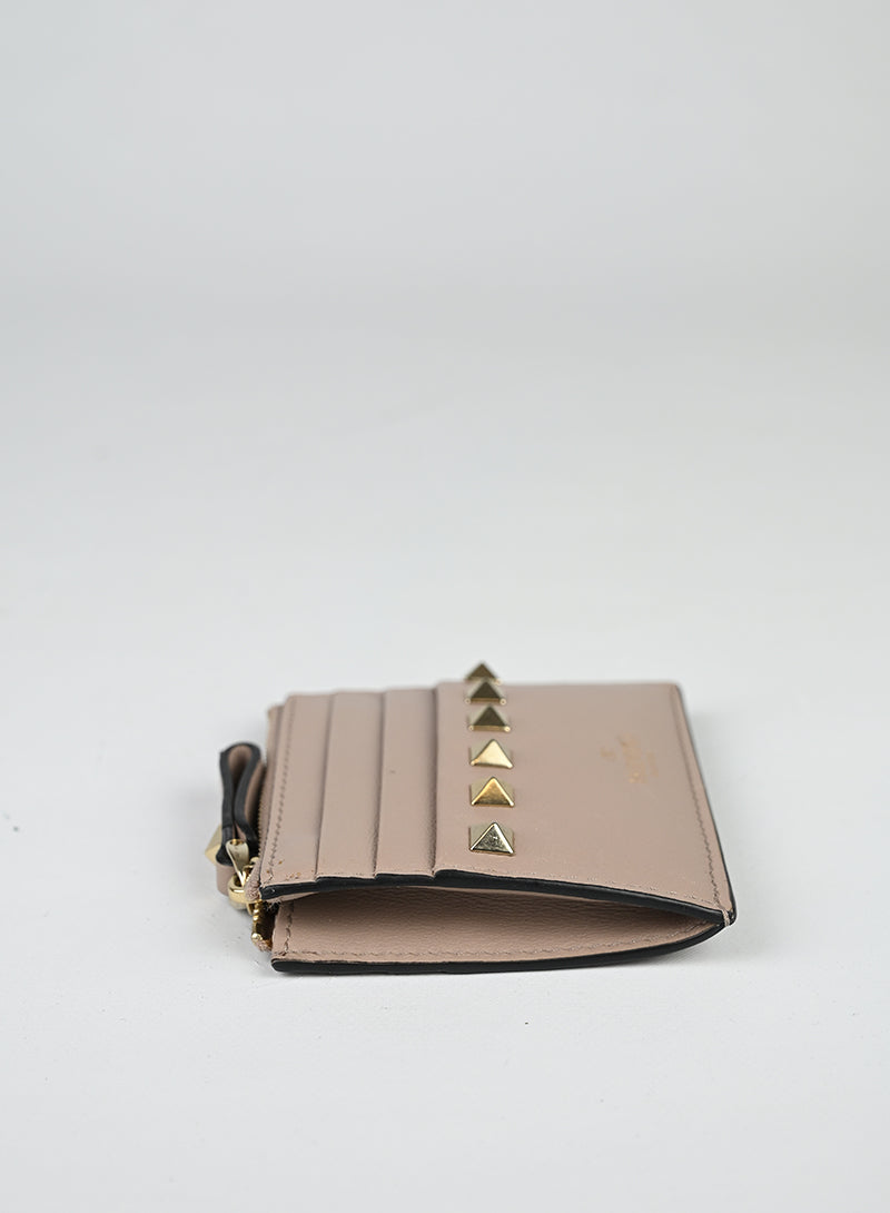 Valentino Portacarte in pelle rosa