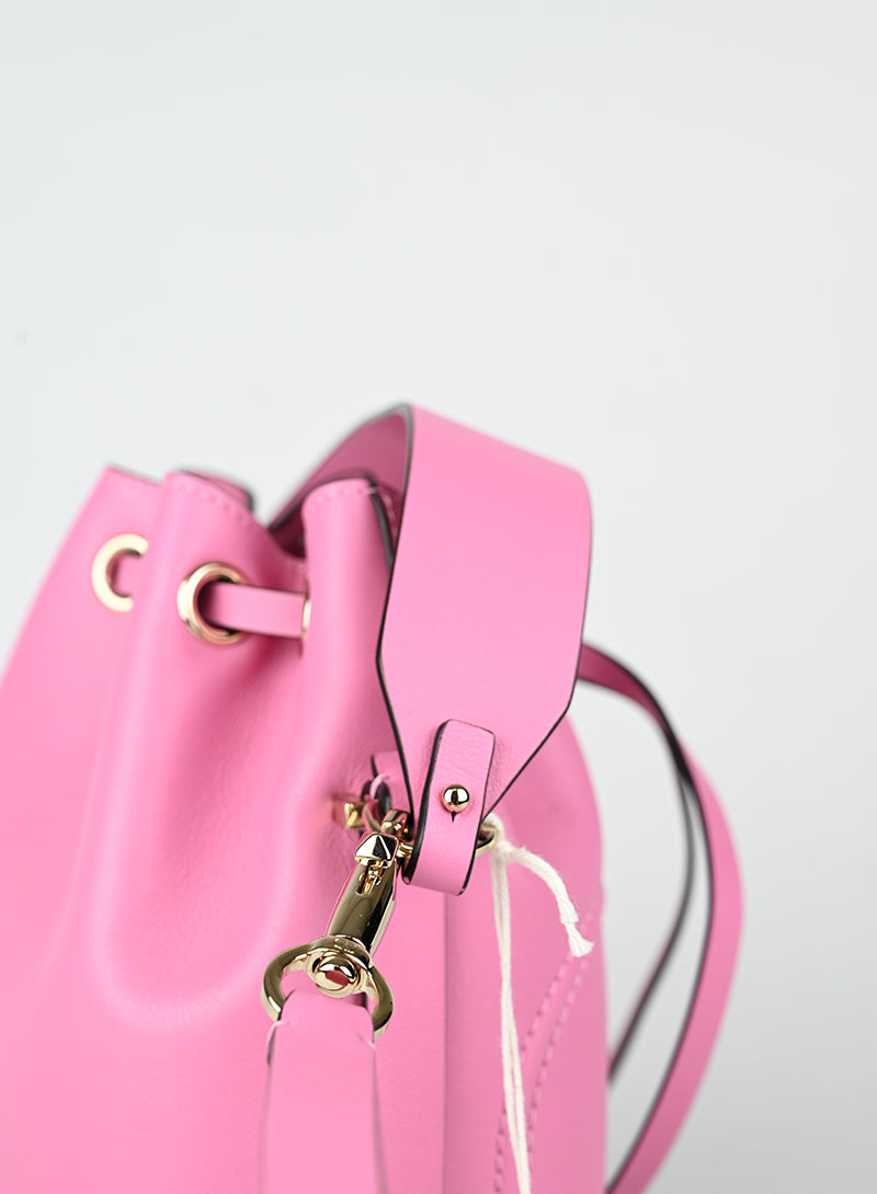 Valentino Borsa a secchiello in pelle rosa