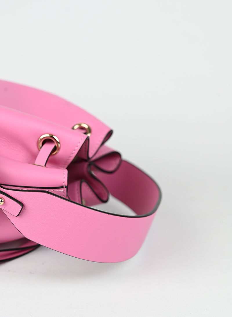 Valentino Borsa a secchiello in pelle rosa