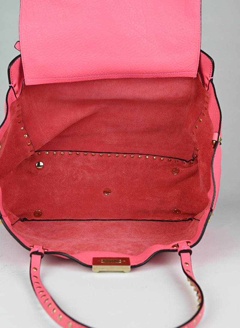 Valentino Shopper Rockstud in pelle rosa