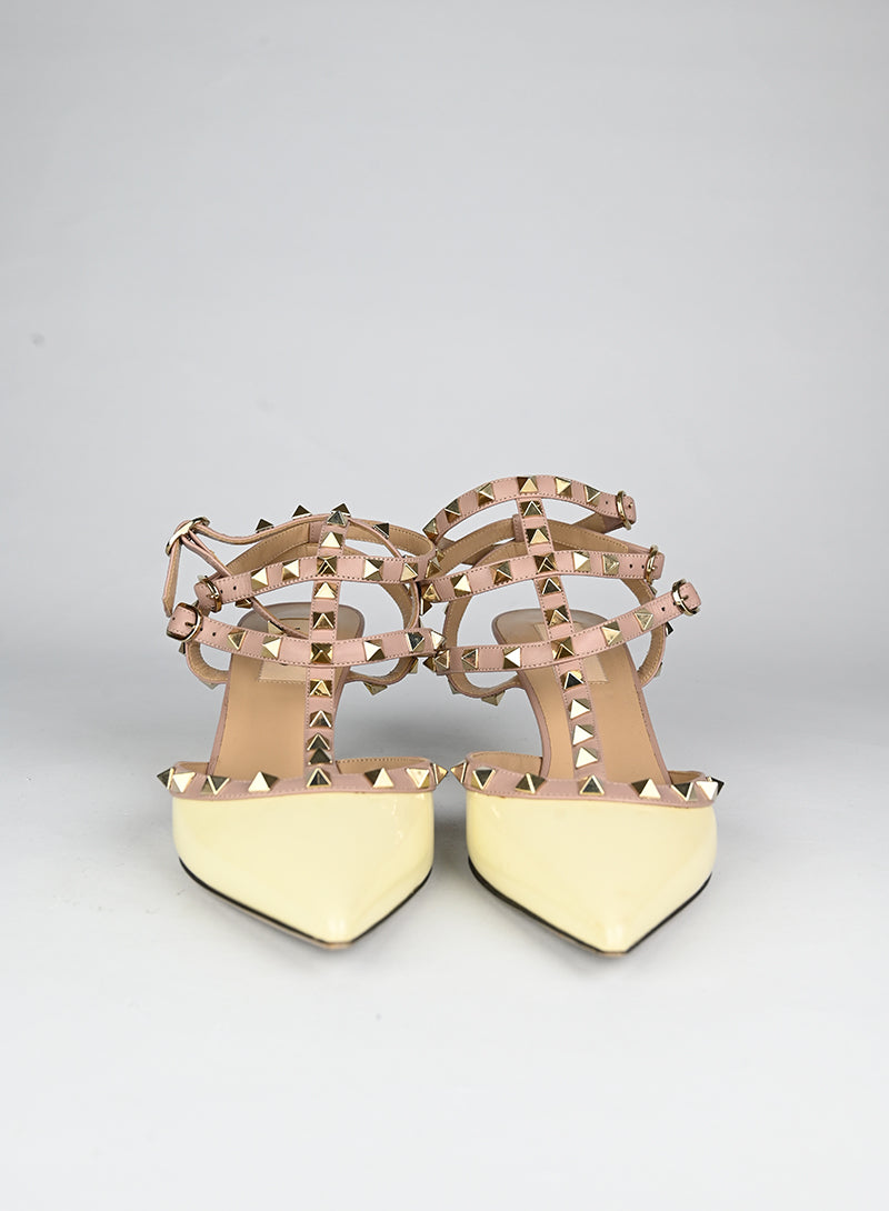 Valentino Décolleté Rockstud in pelle panna - N. 38 ½