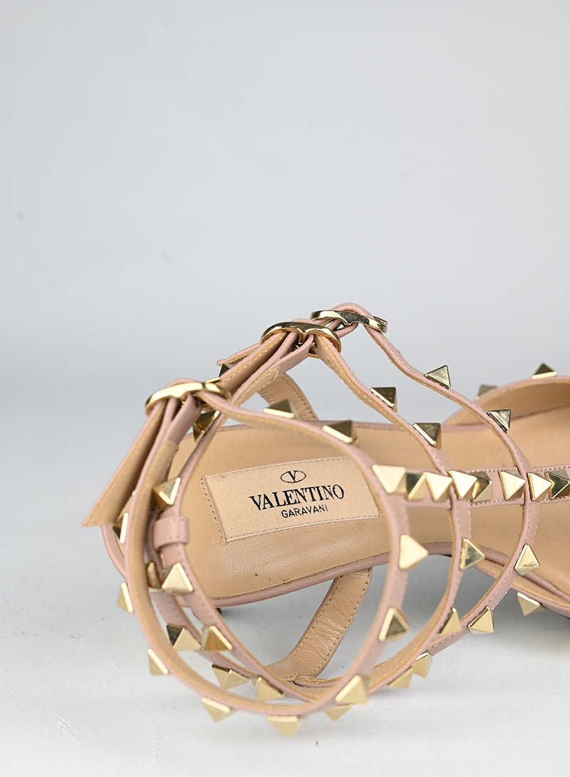 Valentino Décolleté Rockstud in pelle panna - N. 38 ½
