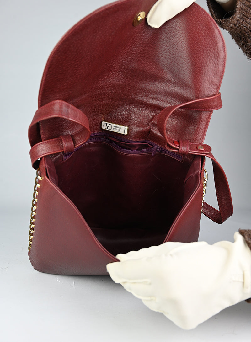 Valentino Borsa in pelle bordeaux