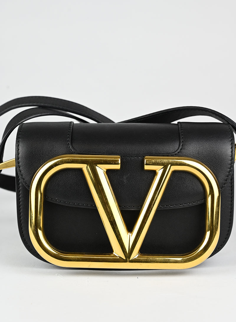 Valentino Borsa Supervee in pelle nera