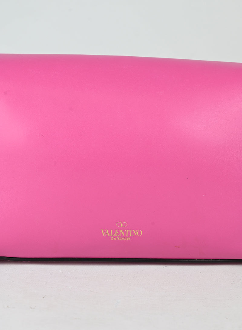 Valentino Borsa Rockstud in pelle rosa