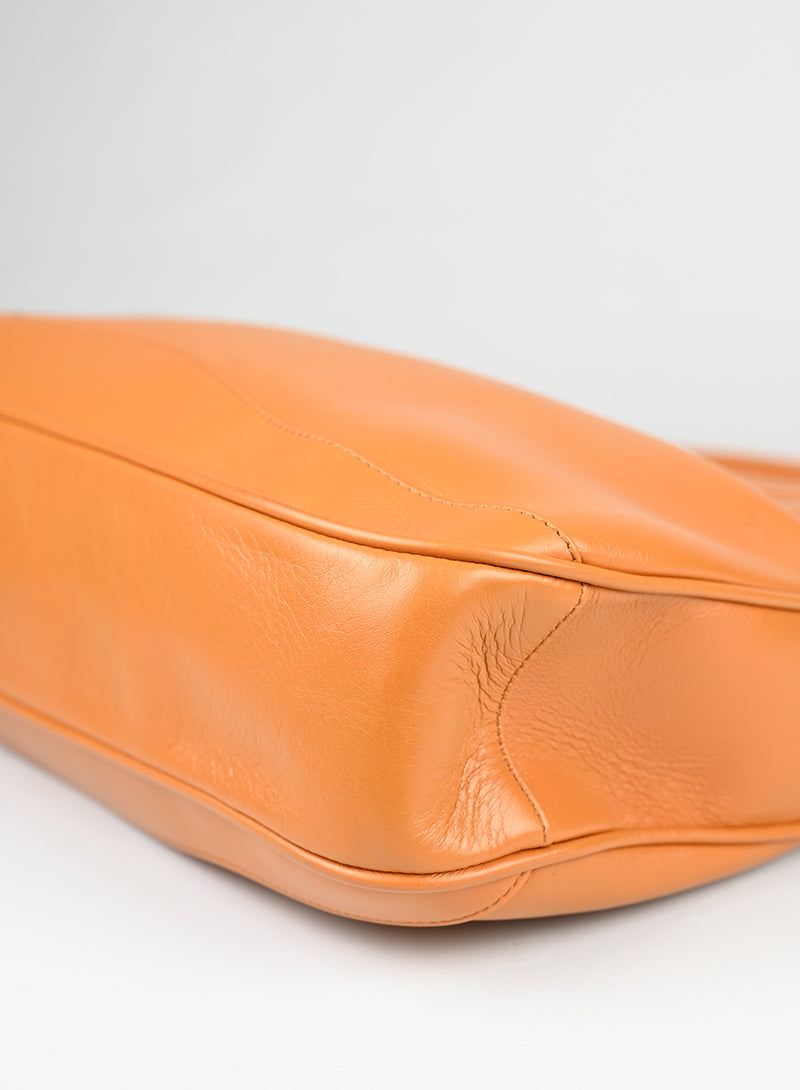 Versace Borsa semi hobo in pelle arancio -  lesleyluxuryvintage