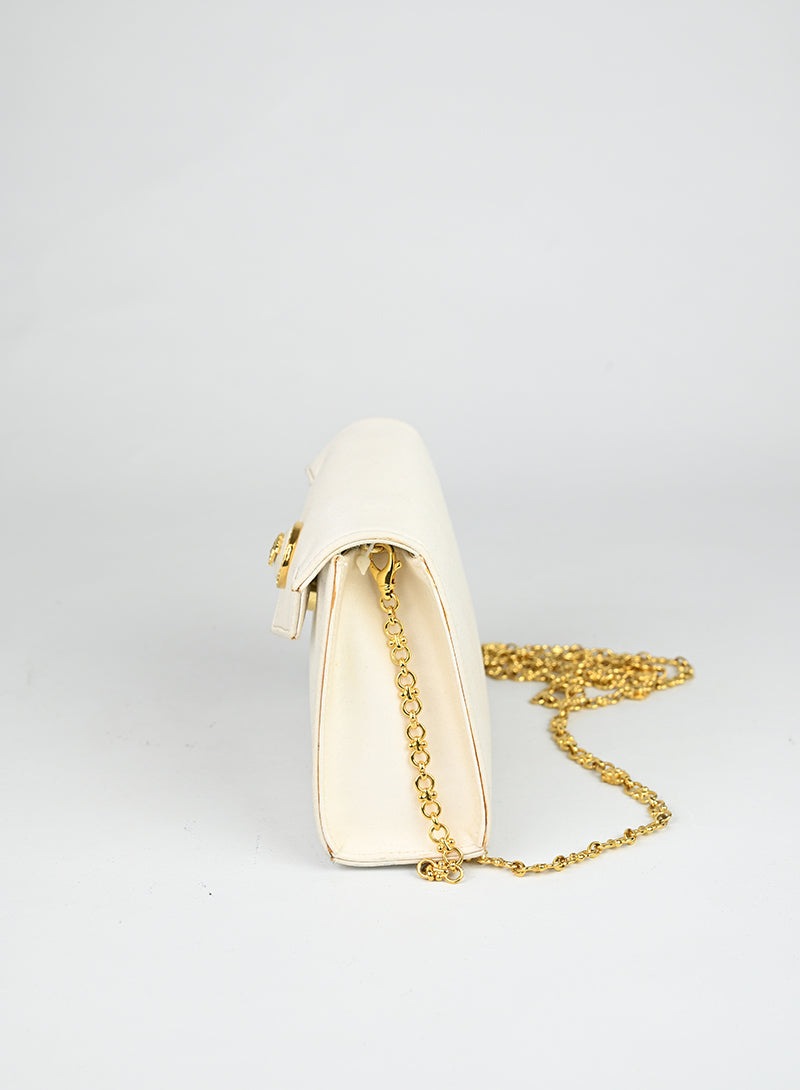 Versace Borsa in raso bianca