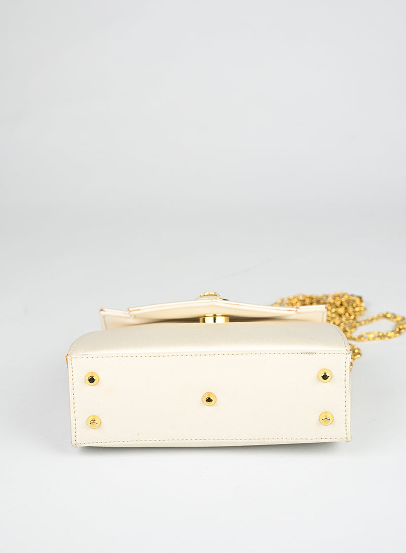 Versace Borsa in raso bianca