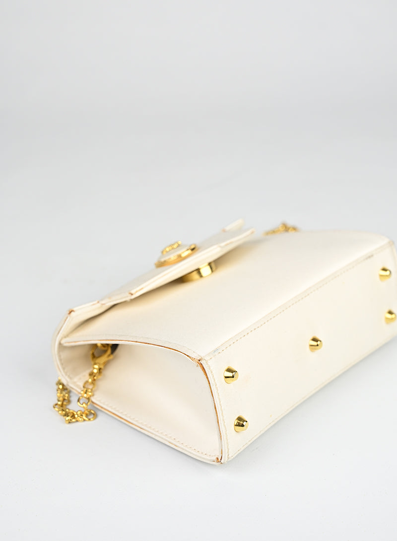 Versace Borsa in raso bianca