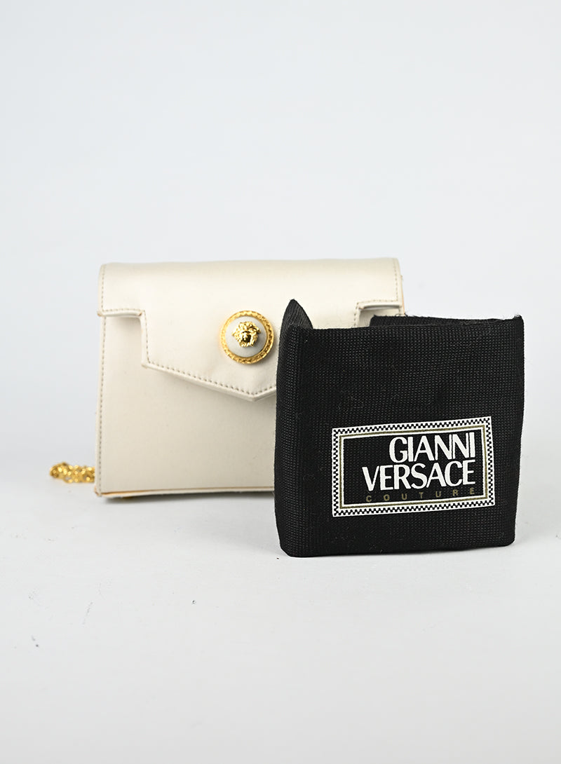 Versace Borsa in raso bianca