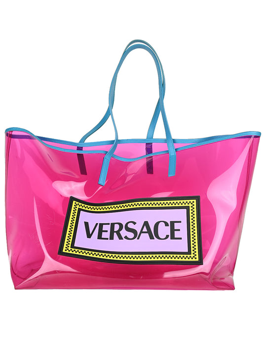 Versace Shopper in PVC rosa