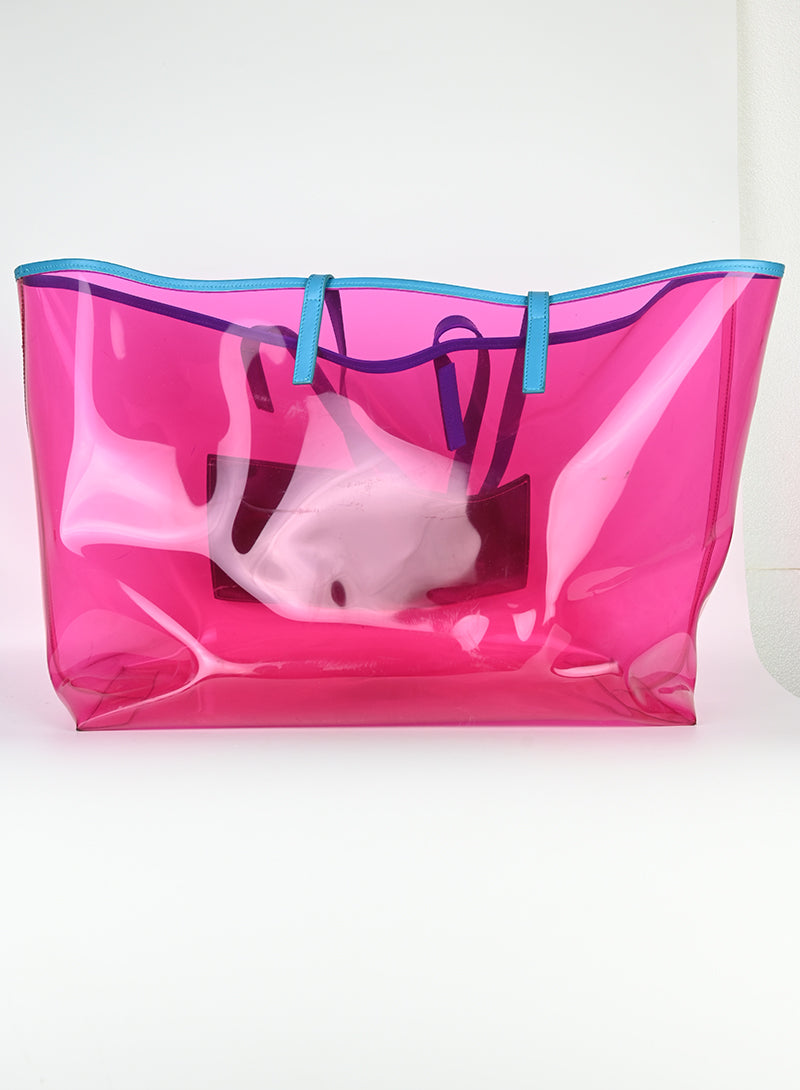 Versace Shopper in PVC rosa