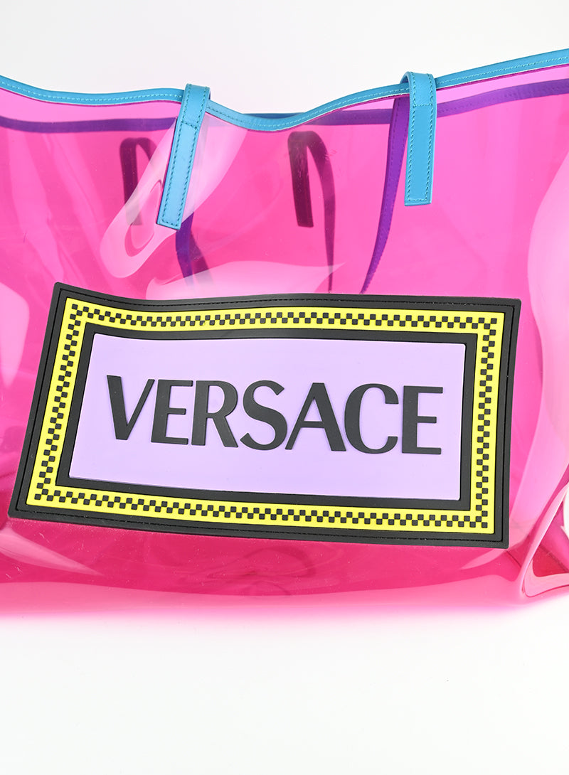 Versace Shopper in PVC rosa