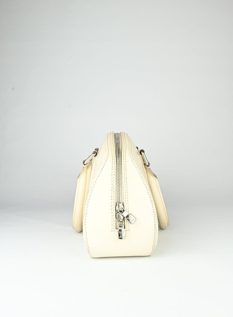 Louis Vuitton Bauletto in pelle Epi bianco