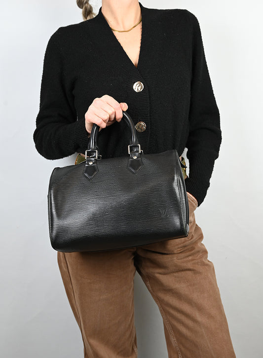 Louis Vuitton Borsa Speedy in pelle Epi nera